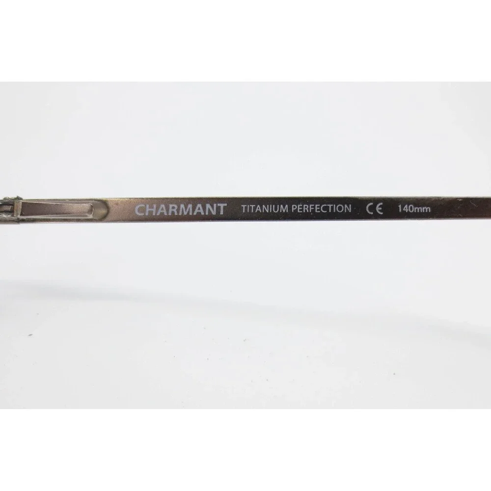 Charmant Titanium Perfection CH11453 LB Brown Semi Rimless Eyeglass Frames 52-18